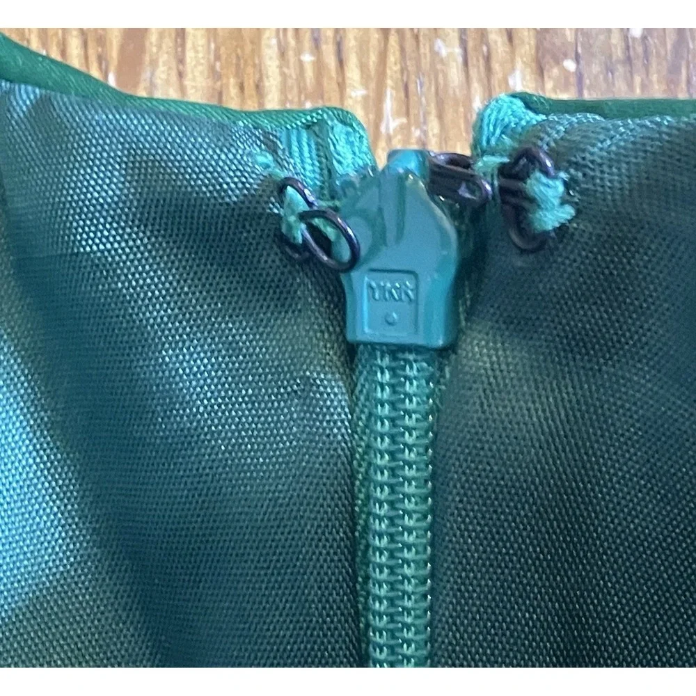 Vintage Jessica McClintock Gunne Sax Cocktail Strapless Dress Emerald Green Sz 5